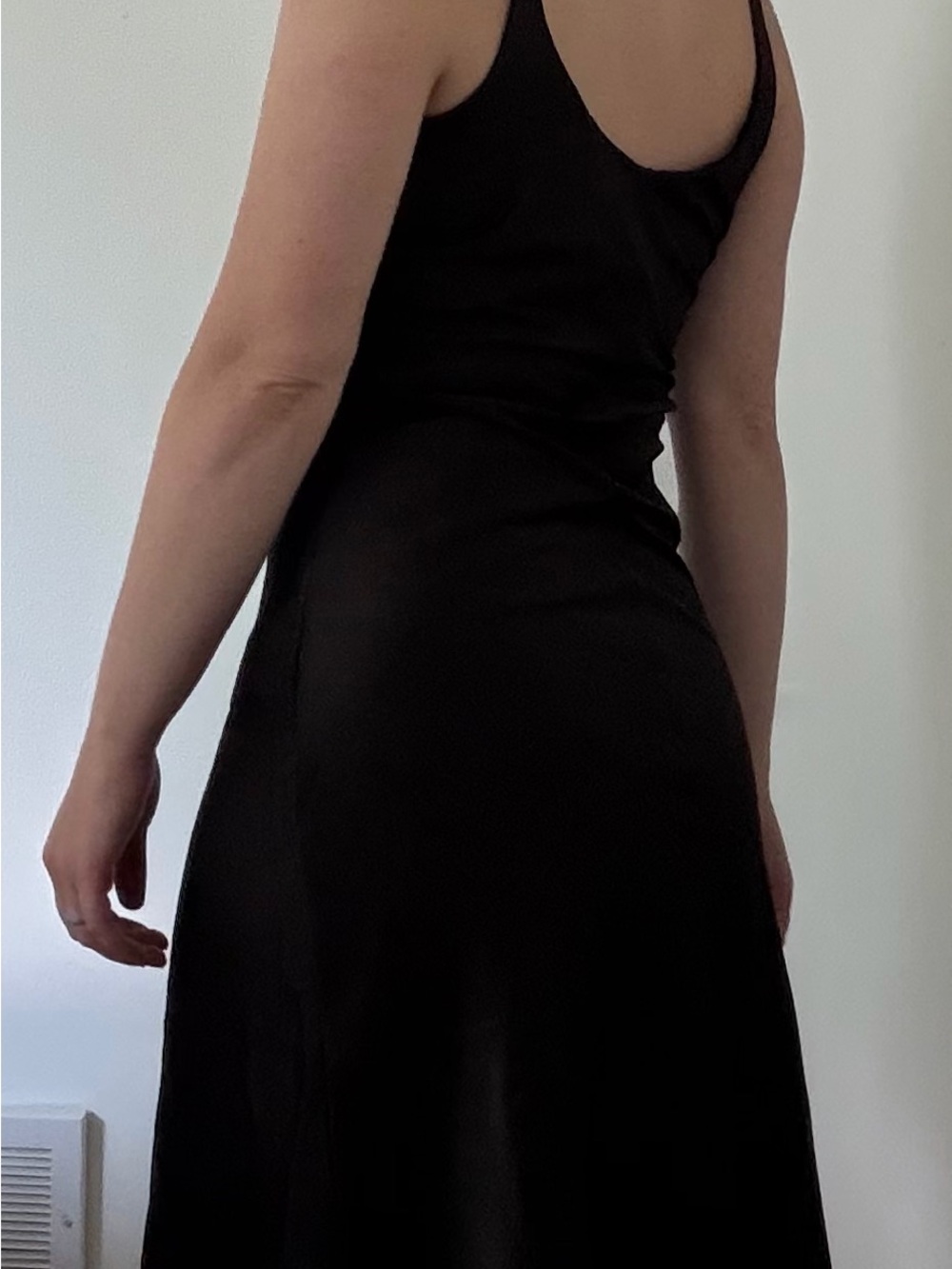 Women's Black Maxi Slip Dress - Sleek Everyday Style
